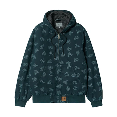 Carhartt WIP SS22 Stray Rats OG Active Jacket Vintage Duck Blue Hoodie I029389-05B-02