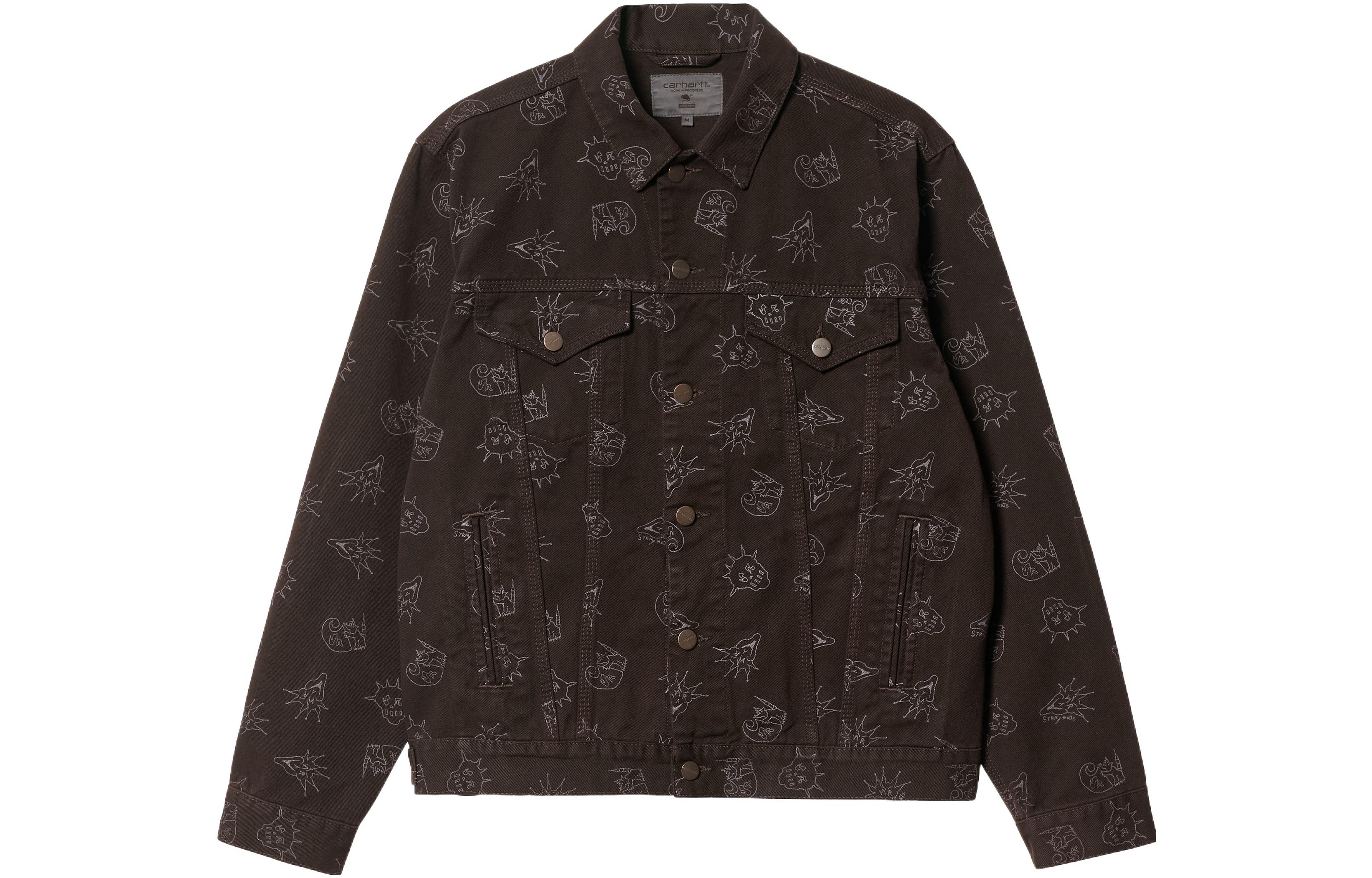 Carhartt WIP SS22 Stray Rats Western Tobacco Jacket - Distressed Print Design I029391-47-02