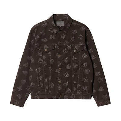 Carhartt WIP SS22 Stray Rats Western Tobacco Jacket - Distressed Print Design I029391-47-02