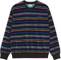 Carhartt WIP SS22 Striped Crewneck Pullover Long Sleeve Sweatshirt Black Men’s I030075-0TD-XX Carhartt WIP SS22 Striped Crewneck Pullover Long Sleeve Sweatshirt Black Men’s I030075-0TD-XX
