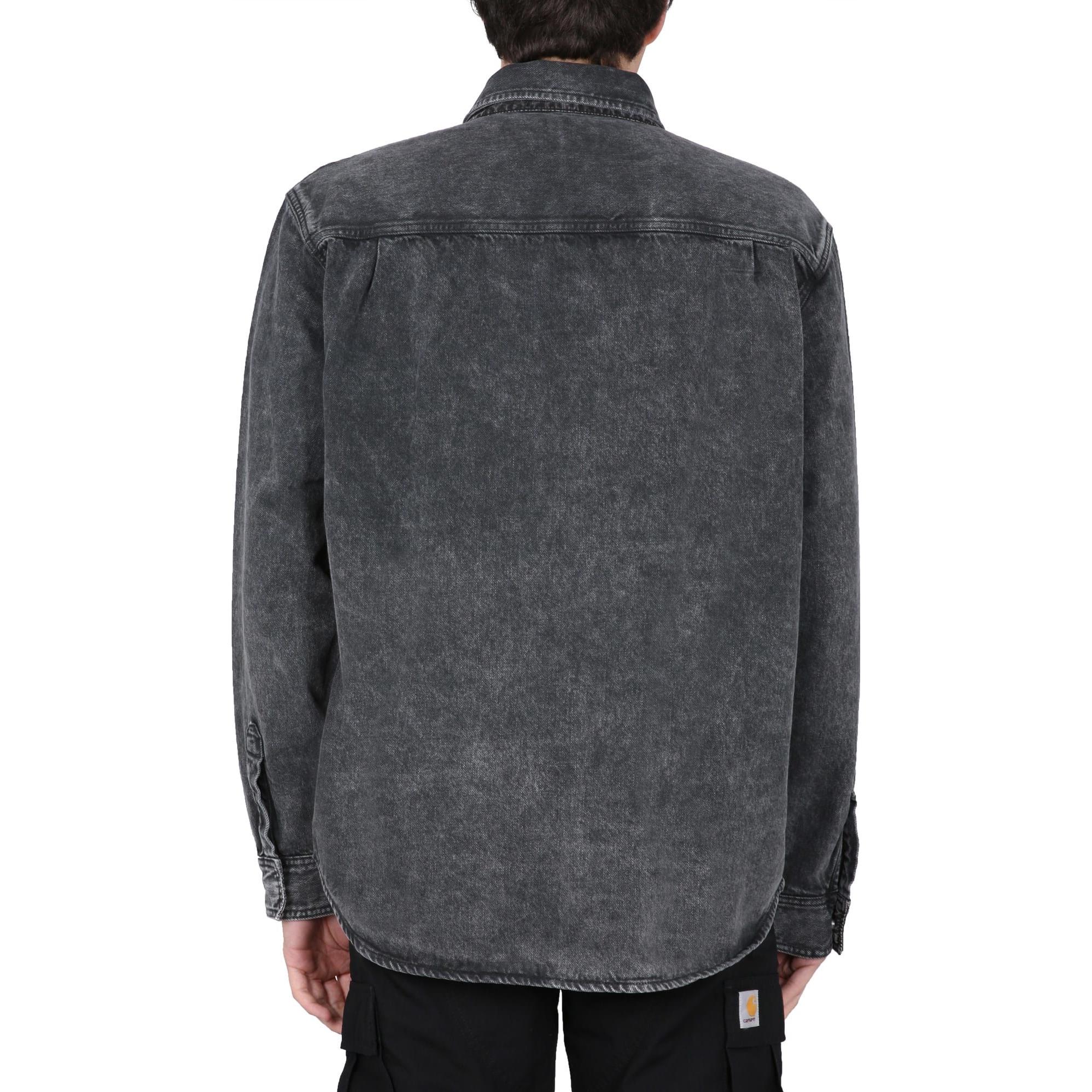 Shop Carhartt WIP SS23  Black Plain Pocket Front Shirt I031526-89-WD