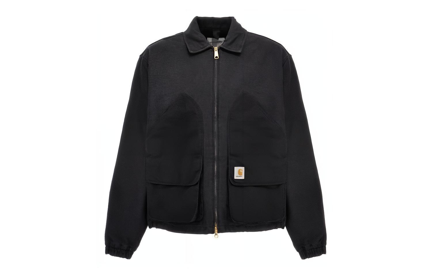 Carhartt WIP SS23  Black Solid Zip-Up Long Sleeve Jacket I03193-089-06