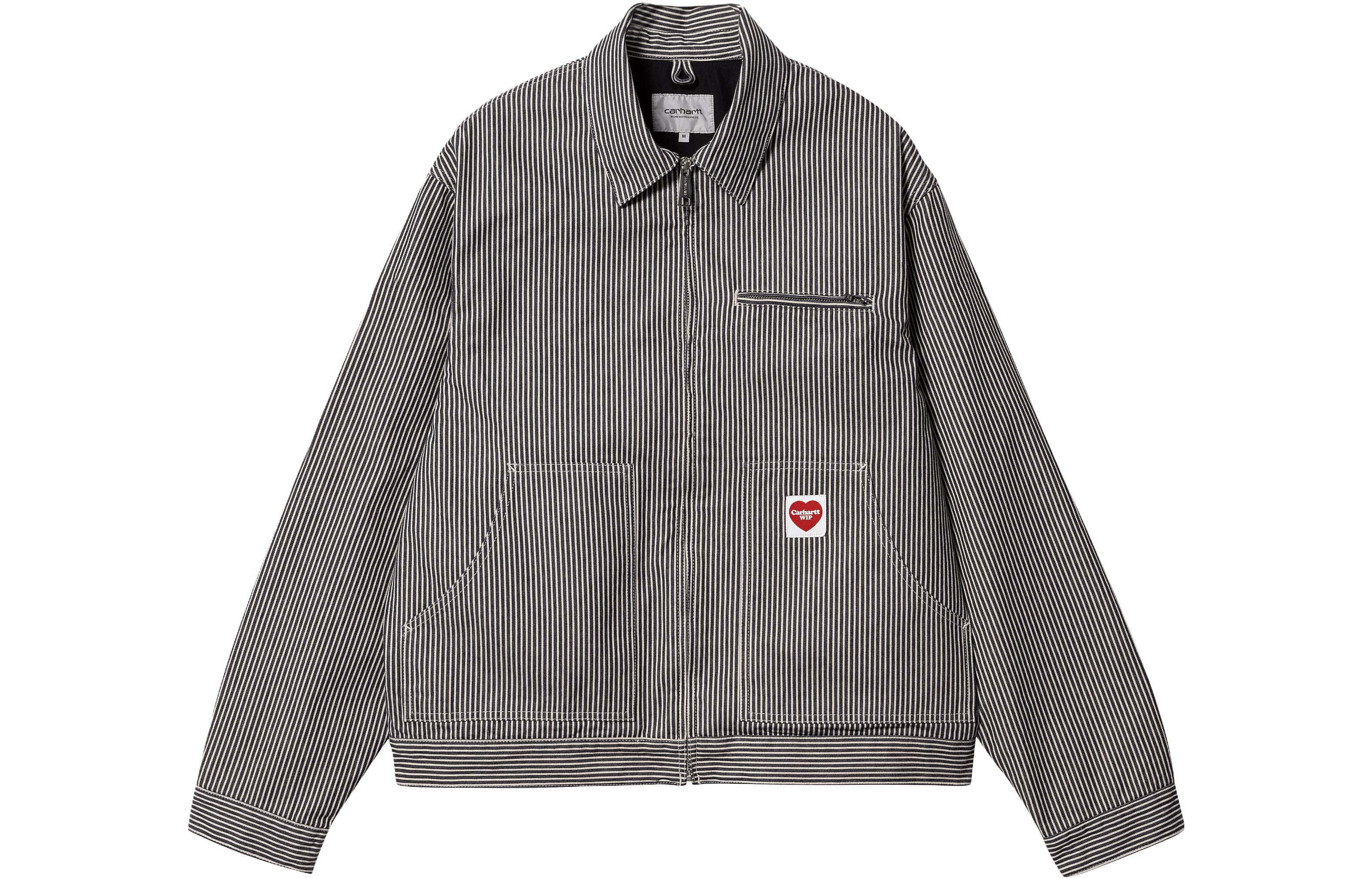 Carhartt WIP SS23  Blue Striped Relaxed Multi-Pocket Jacket. I032108-0CO-02