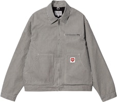 Carhartt WIP SS23 Blue Striped Relaxed Multi-Pocket Jacket. I032108-0CO-02 Carhartt WIP SS23 Blue Striped Relaxed Multi-Pocket Jacket. I032108-0CO-02