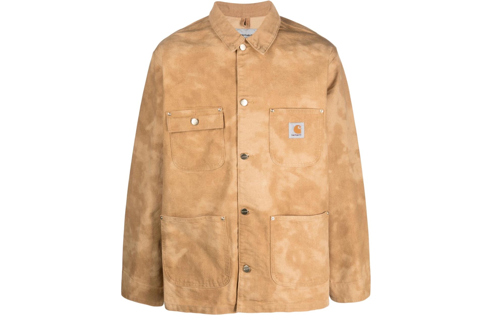 Carhartt WIP SS23  Brown Color-Block Collar Jacket Shirt Style Coat. I031390-C1M-QXX