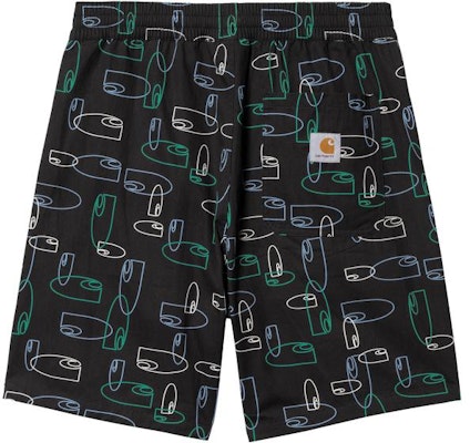カーハート WIP SS23 ロゴプリント カジュアルショーツ - ブラック CHXSPS231662K-BKX Order カーハート WIP SS23 ロゴプリント カジュアルショーツ - ブラック CHXSPS231662K-BKX