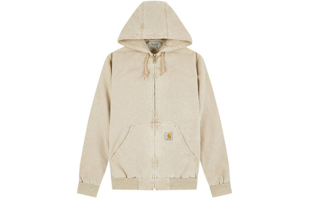 Carhartt WIP SS23 Active Jacket Washed Zip-Up Sweatshirt Unisex Khaki I031523-07