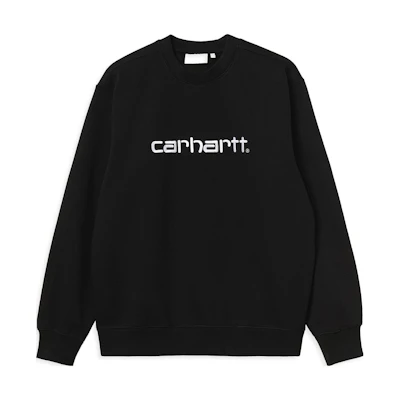 Carhartt WIP SS23 Black Crewneck Long-Sleeve Sweatshirt I0305460-D2-XX