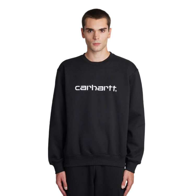 Shop Carhartt WIP SS23 黑色长袖圆领卫衣 I0305460-D2-XX