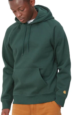 Carhartt WIP SS23 Hoodie Hijau Longgar Kasual dengan Tali Serut. I026384-1NV-XX Details for Carhartt WIP SS23 Hoodie Hijau Longgar Kasual dengan Tali Serut. I026384-1NV-XX