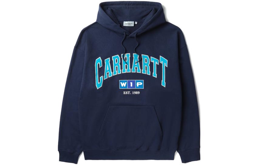 Carhartt WIP SS23 City Street Logo Graphic Hoodie Blue - Style CHXSWS231035K