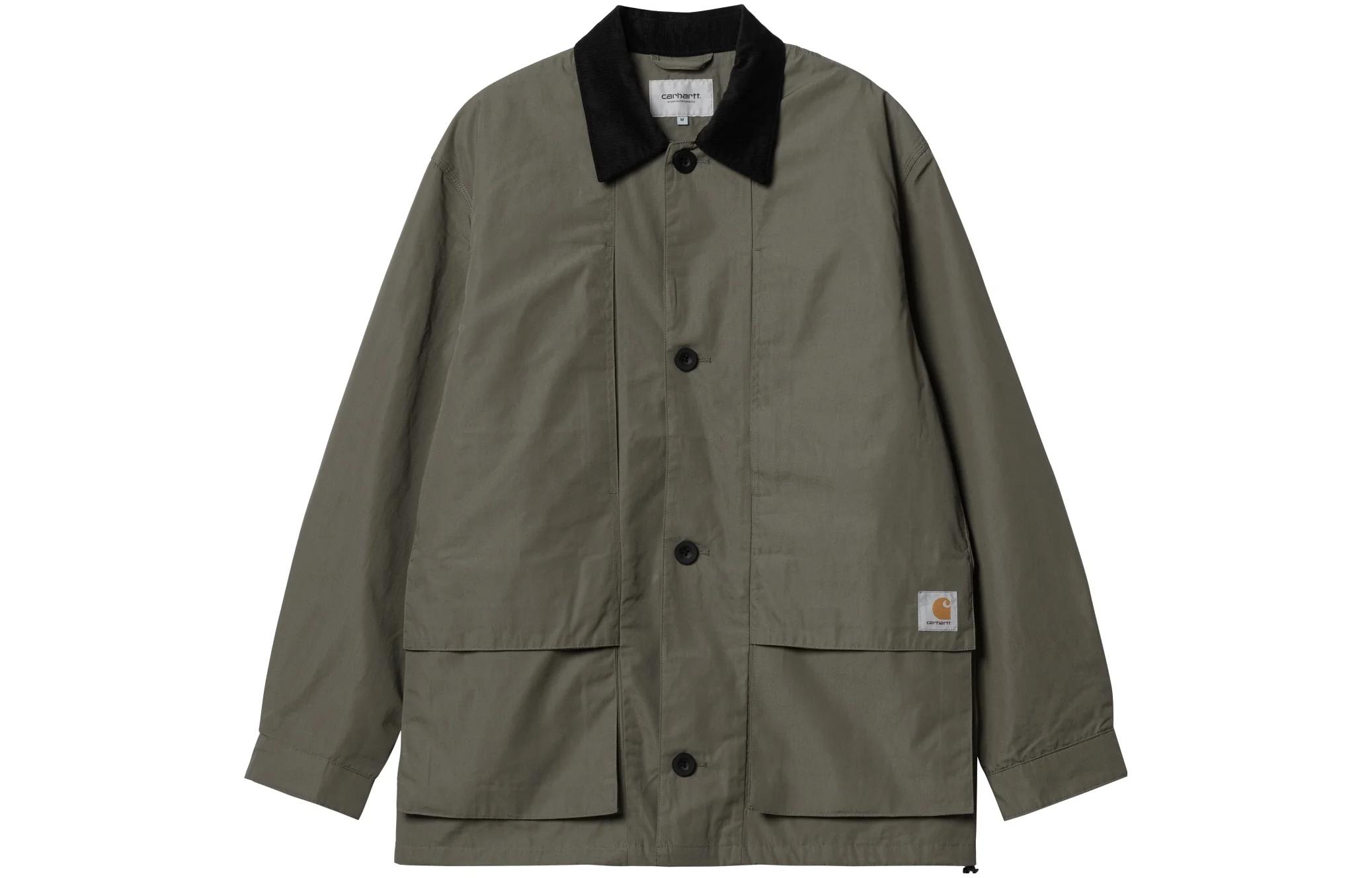 Carhartt WIP SS23 Corduroy Collar Green Logo Patch Jacket I031355-1EJ-XX