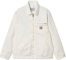 Carhartt WIP SS23 Detroit Jacket White Long Sleeve Workwear Jacket I031947-0DJ-06 Carhartt WIP SS23 Detroit Jacket White Long Sleeve Workwear Jacket I031947-0DJ-06