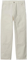Carhartt WIP SS23 Double Knee Work Pants White Casual Workwear Trousers I031501-D6-06 Carhartt WIP SS23 Double Knee Work Pants White Casual Workwear Trousers I031501-D6-06