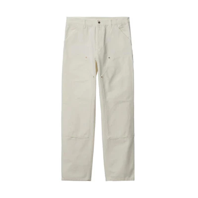 Carhartt WIP SS23 Double Knee Work Pants White Casual Workwear Trousers I031501-D6-06