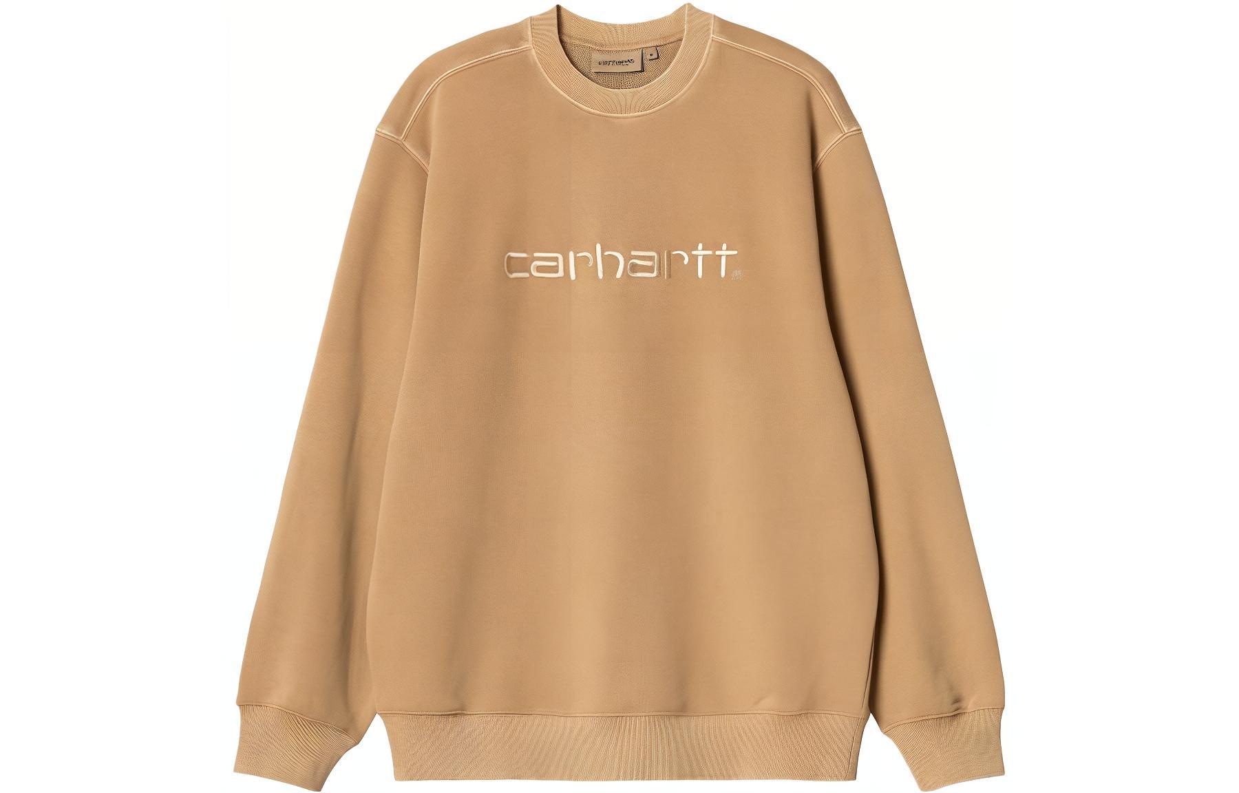 Carhartt WIP SS23 Embroidered Logo Crewneck Loose Fit Long Sleeve Sweatshirt I031788-07E-GD