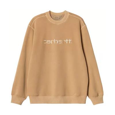 Carhartt WIP SS23 Embroidered Logo Crewneck Loose Fit Long Sleeve Sweatshirt I031788-07E-GD