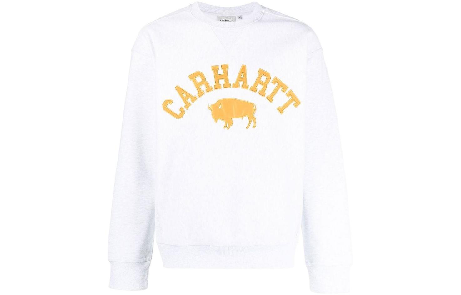 Carhartt WIP SS23 Embroidered Logo Crewneck Sweatshirt Grey () I031408-1ET-XX