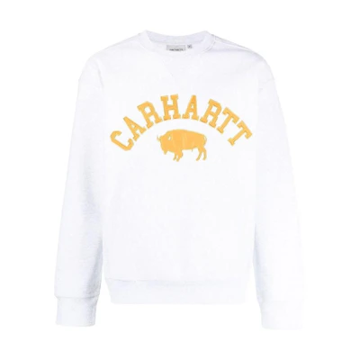 Carhartt WIP SS23 Embroidered Logo Crewneck Sweatshirt Grey () I031408-1ET-XX