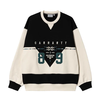 Carhartt WIP SS23 Frontier Patchwork Colorblock Number Print Sweatshirt Men I031791-1LM-XX