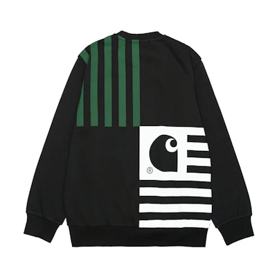Carhartt WIP SS23 Graphic Print Black Long-Sleeve Loose-Fit Sweatshirt Mens I031785-23S-89XX