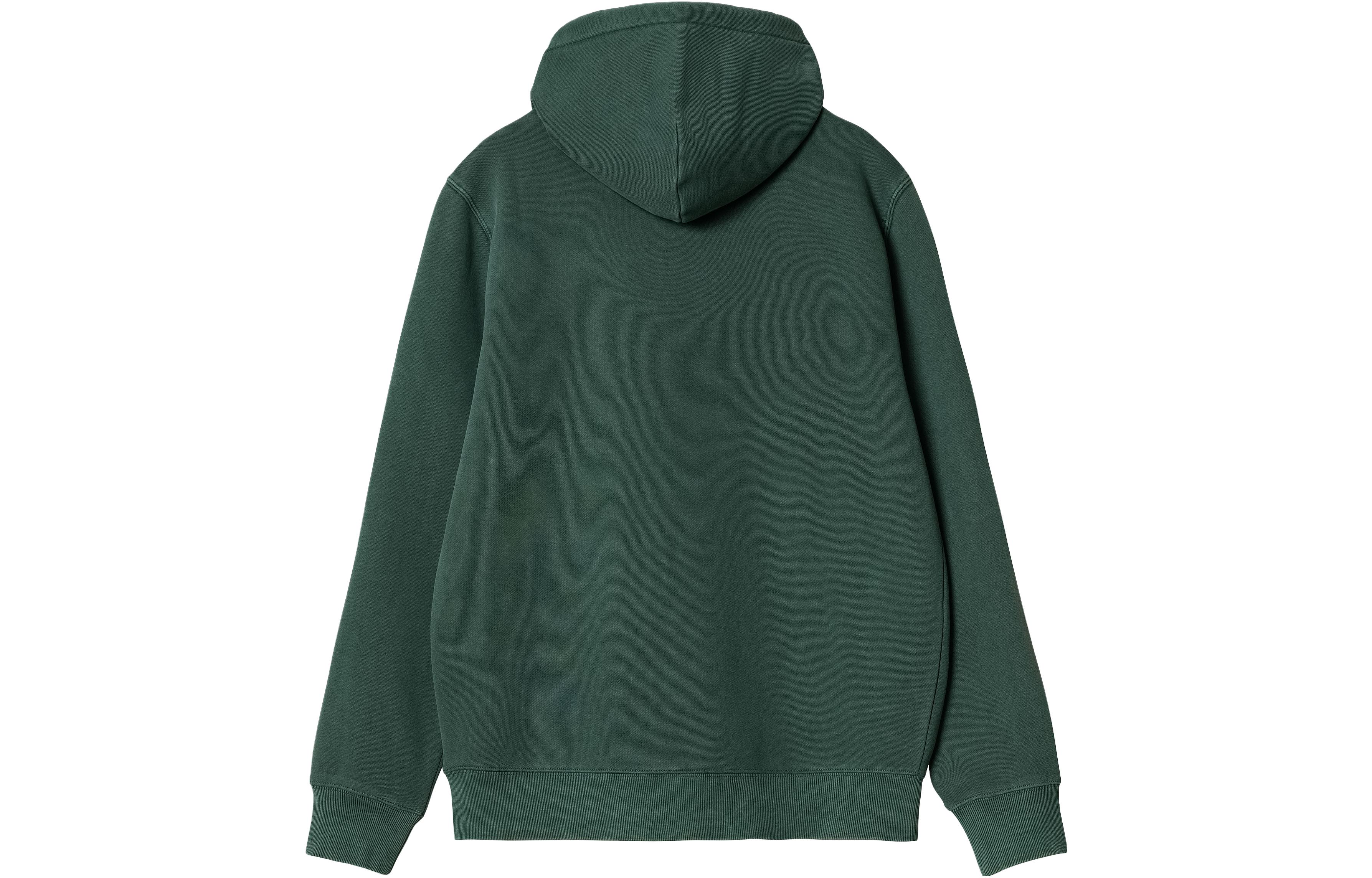 Carhartt WIP SS23 Green Logo Embroidered Loose Fit Hoodie with Drawstring I030145-1N9-GD 圖 3