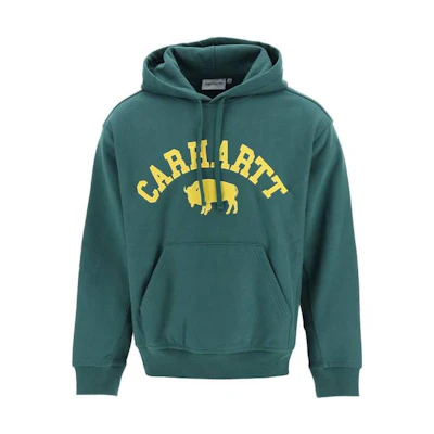 Carhartt WIP SS23 Green Pullover Hoodie with Letter Print I031409-1ES-XX