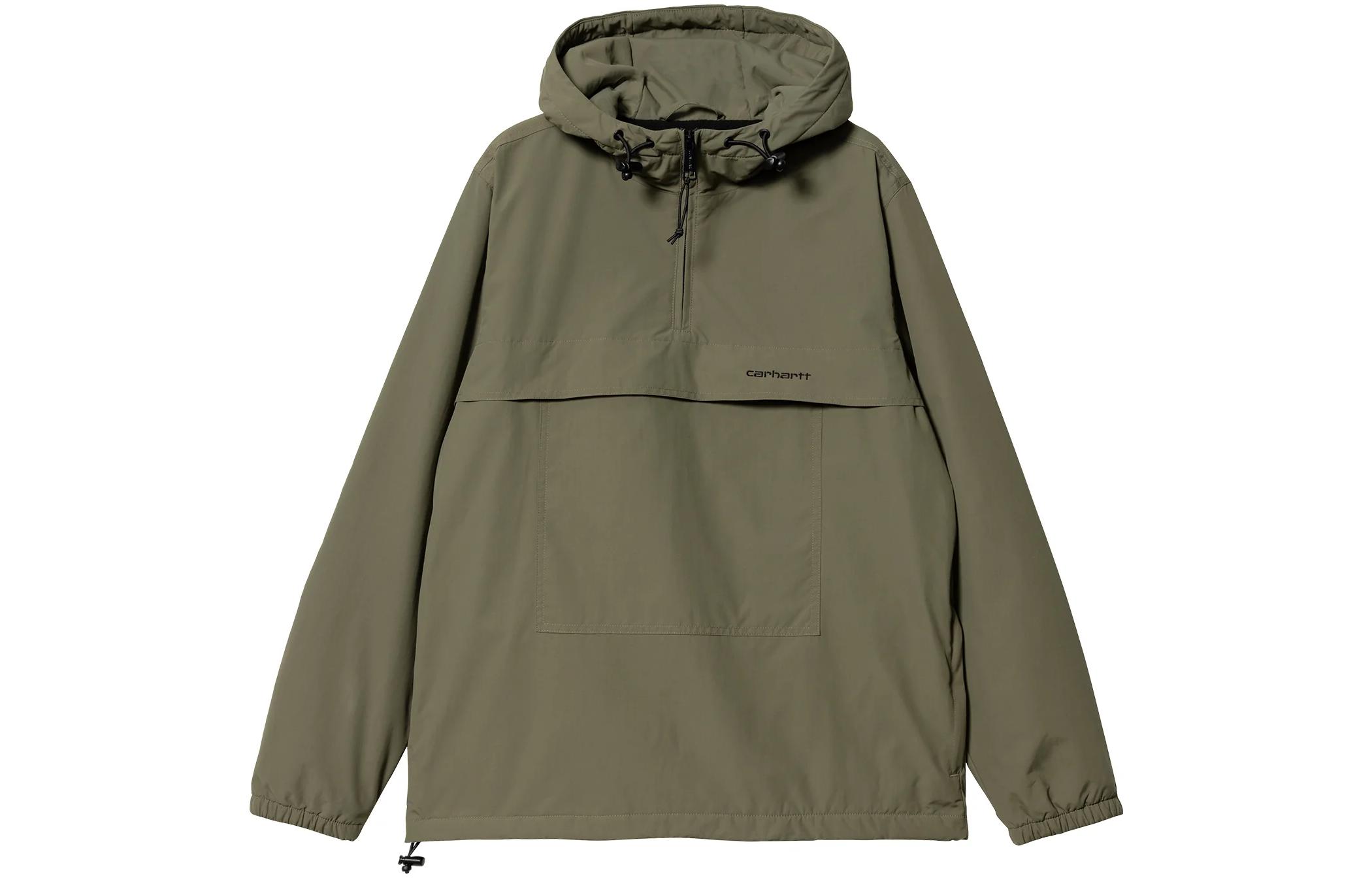 Carhartt WIP SS23 Half-Zip Hoodie Jacket Green Plain Letter Print I030820-0Z3-XX