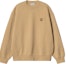 Buy Carhartt WIP SS23 Heart Embroidered Badge Casual Crewneck Sweatshirt Tan . I032167-07E-XX