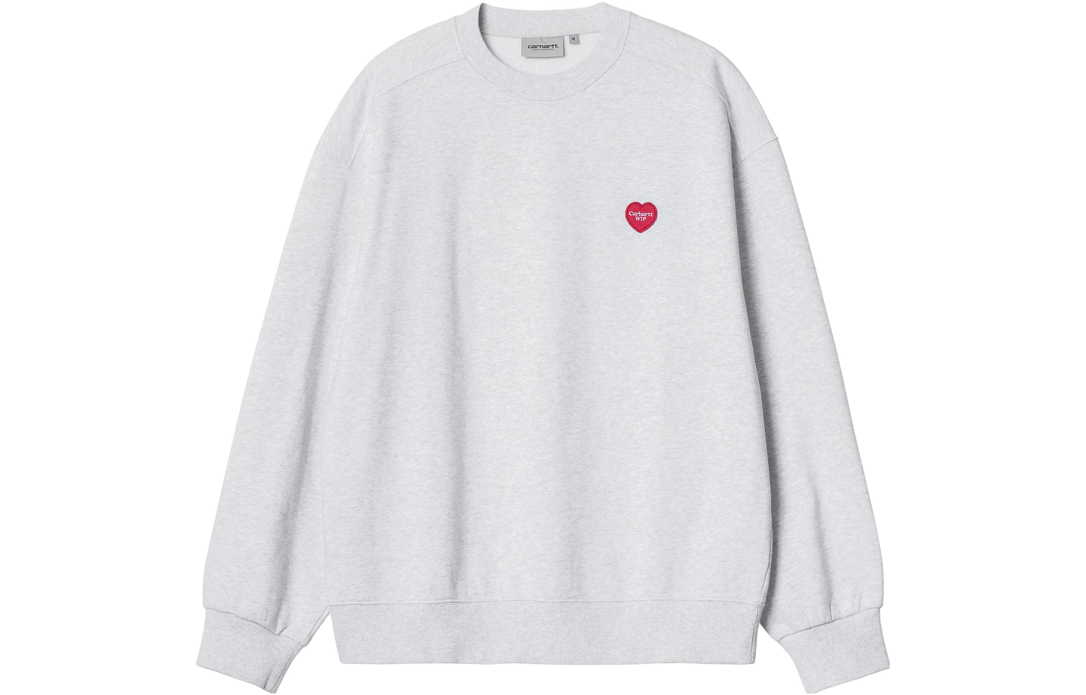 Carhartt WIP SS23 Heart Embroidered Badge Crewneck Sweatshirt Grey I032167-482-XX