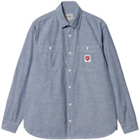 Carhartt WIP SS23 Heart Tag Pocket Long Sleeve Shirt Men’s Blue I032113-1N7-02 Carhartt WIP SS23 Heart Tag Pocket Long Sleeve Shirt Men’s Blue I032113-1N7-02