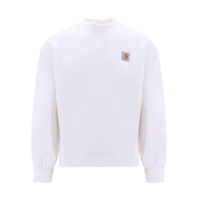 Carhartt WIP SS23 Logo Crewneck Pullover Sweatshirt White () I029957-D6G-D1
