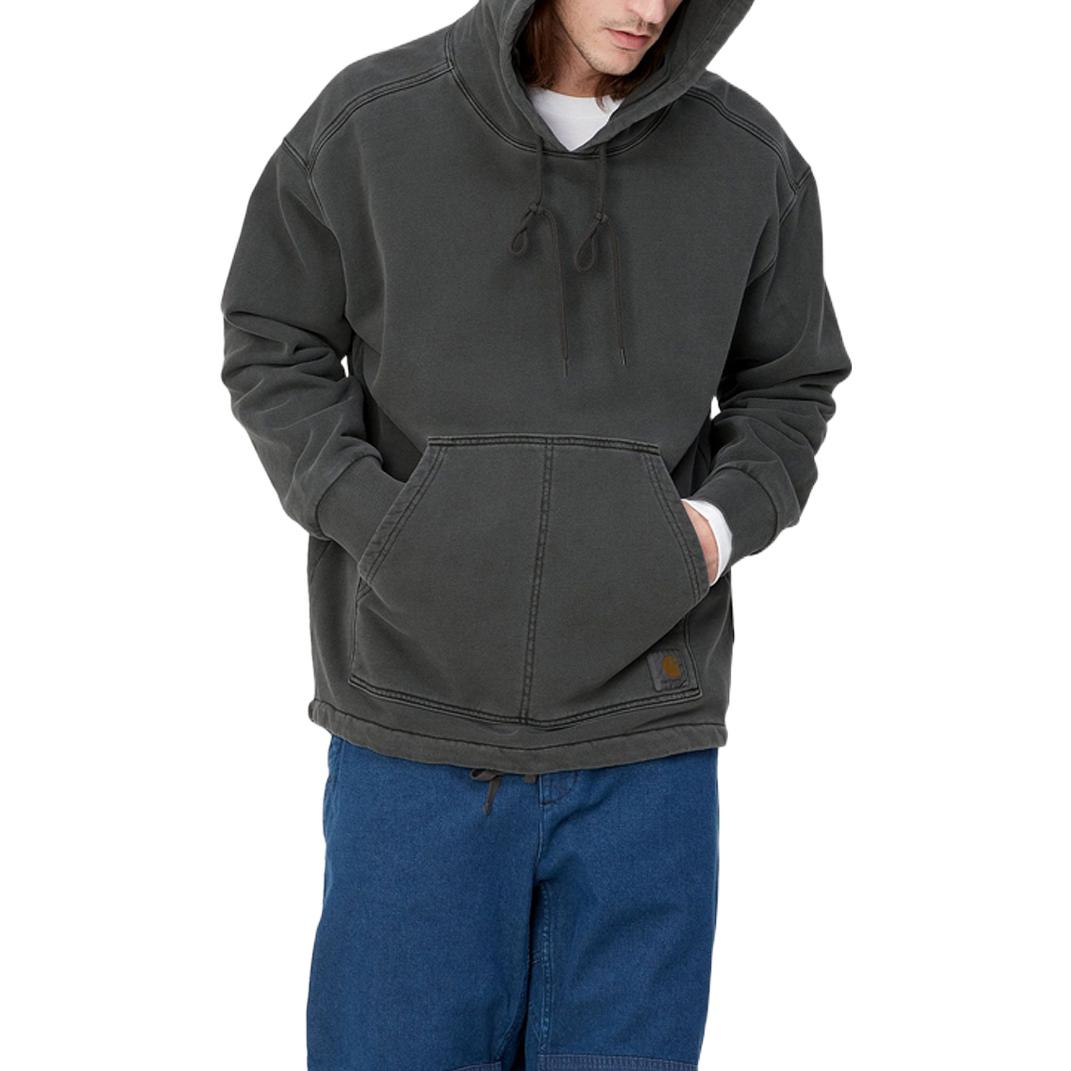 Purchase Carhartt WIP SS23 Logo Drawstring Hoodie - Kelabu Arang I031368-89-GD