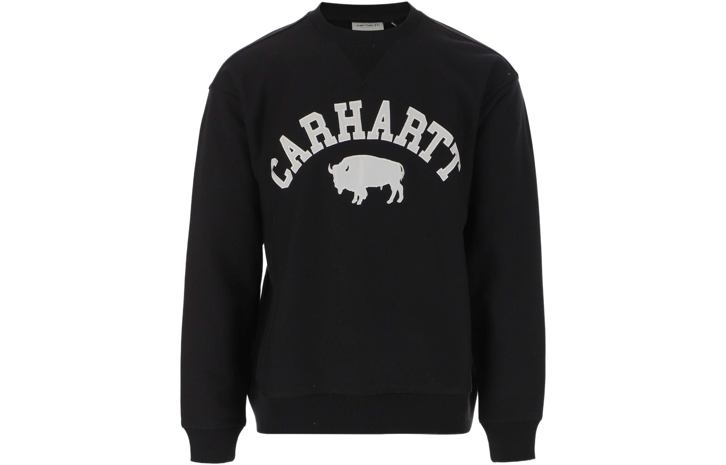 Carhartt WIP SS23 Logo Embroidered Graphic Crewneck Sweatshirt Black () I031408-0D2-XX