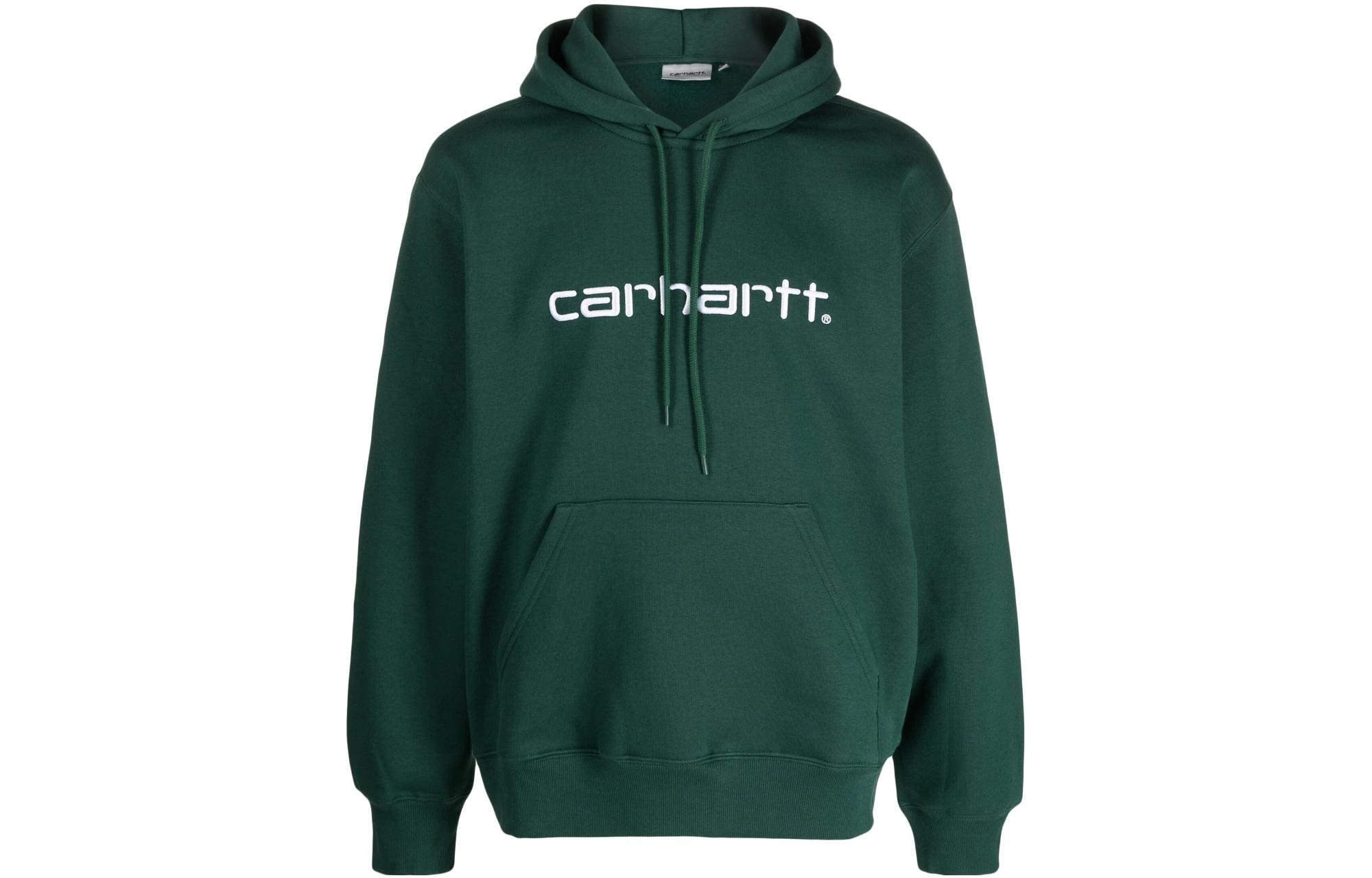 Carhartt WIP SS23 Logo Embroidered Pullover Sweatshirt - Army Green I030230-00Q-XX