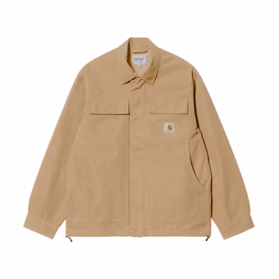 Carhartt WIP SS23 Logo Patch Collared Long Sleeve Jacket Brown () I031473-07E-XX