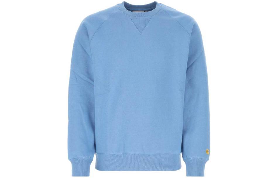 Carhartt WIP SS23 Logo Print Crewneck Pullover Sweatshirt Blue () I026383-1GT-XX