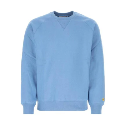 Carhartt WIP SS23 Logo Print Crewneck Pullover Sweatshirt Blue () I026383-1GT-XX