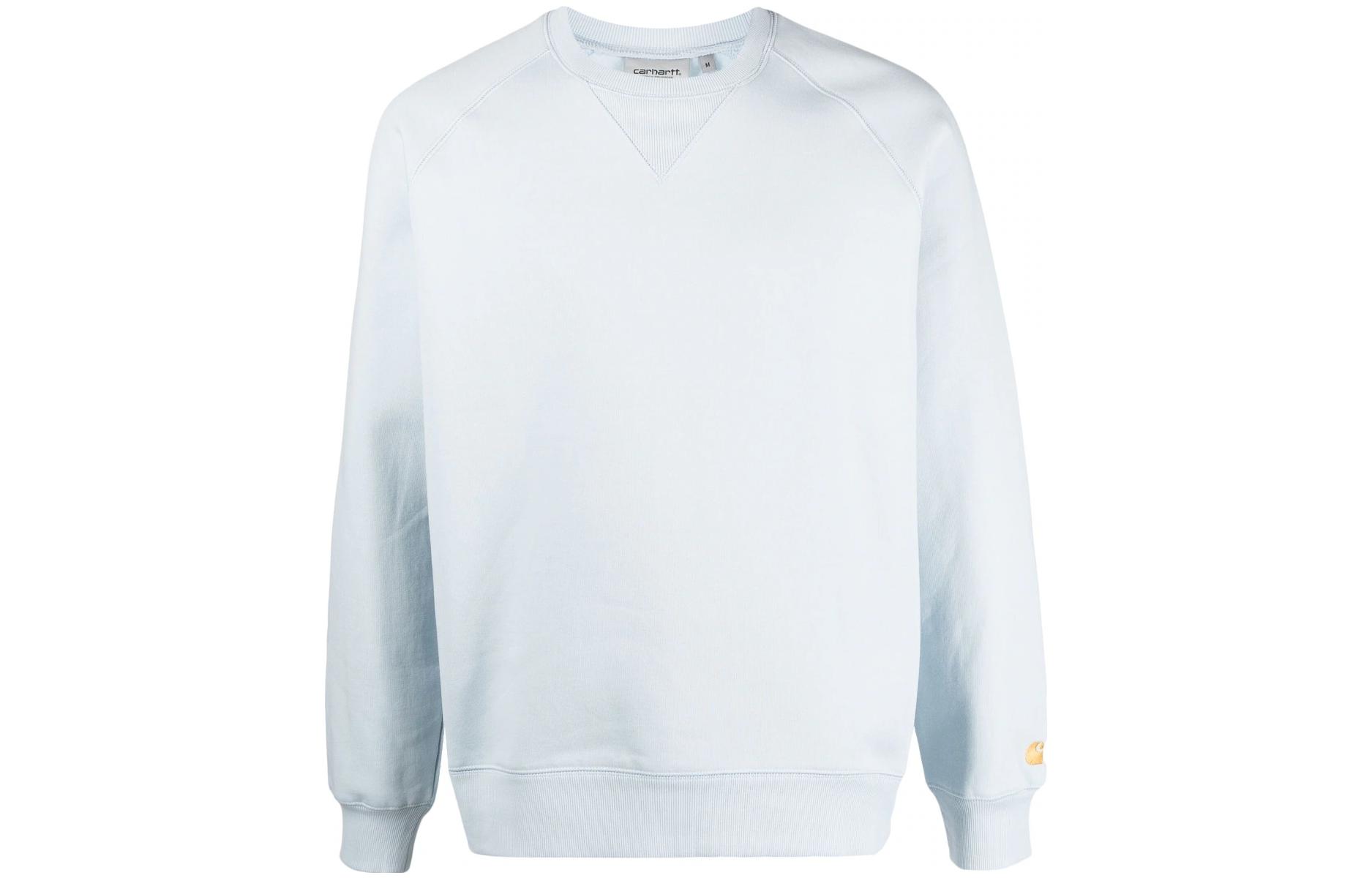 Carhartt WIP SS23 Logo Print Crewneck Sweatshirt Light Blue I026383-1GV-XX