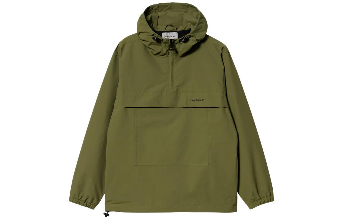 Carhartt WIP SS23 Logo Print Pullover Hooded Jacket Green () I030008-1FS-XX