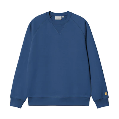Carhartt WIP SS23 Loose Fit Logo Embroidered Crewneck Sweatshirt Blue I026383-1NU-XX