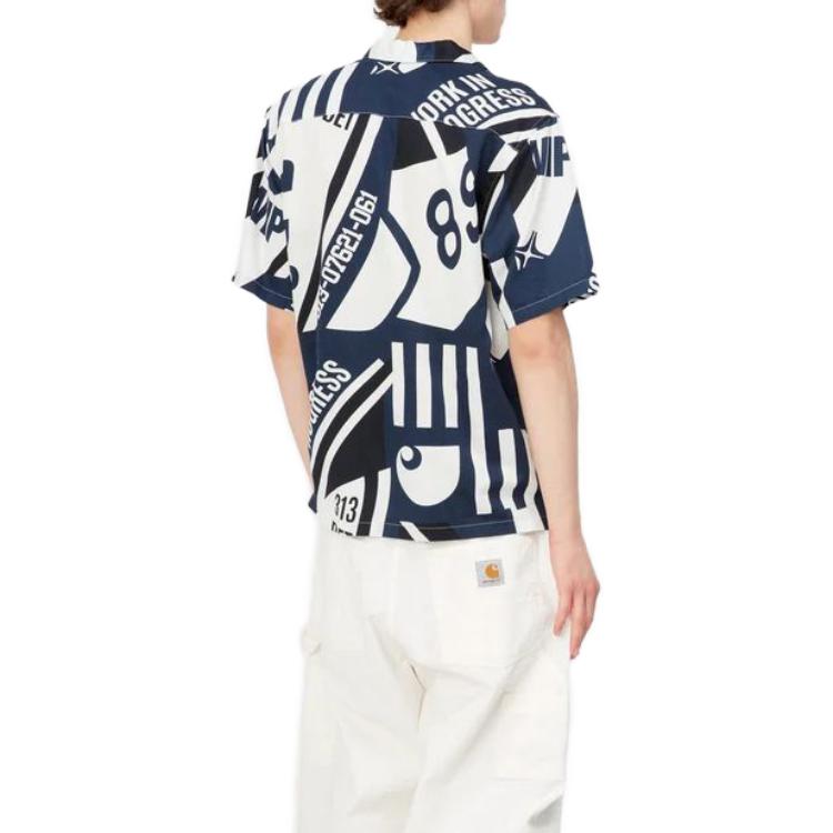 Purchase Carhartt WIP SS23 Marina All-Over Print Short Sleeve Shirt White I031463-1HM-XX