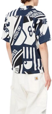 Carhartt WIP SS23 Marina All-Over Print Short Sleeve Shirt White I031463-1HM-XX Purchase Carhartt WIP SS23 Marina All-Over Print Short Sleeve Shirt White I031463-1HM-XX