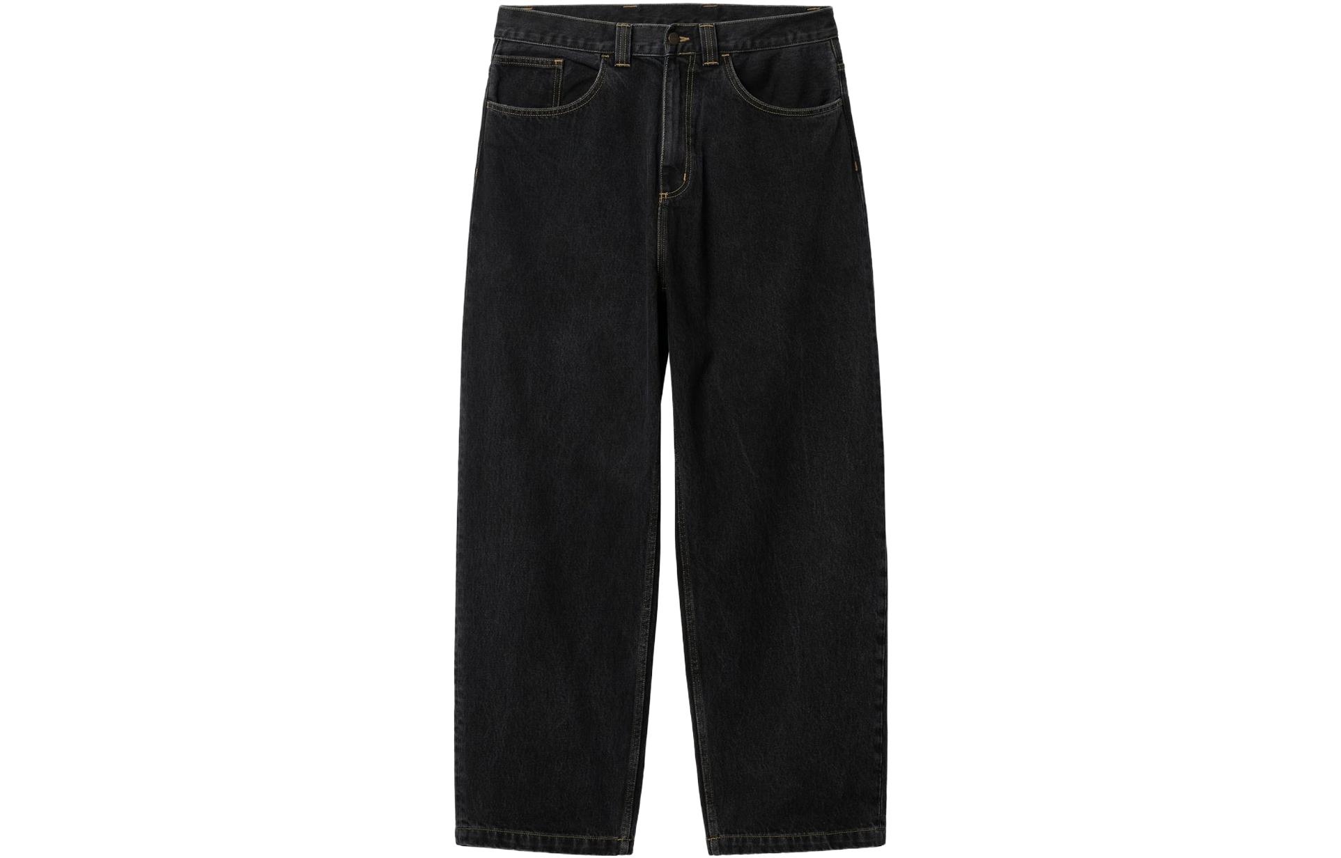 Carhartt WIP SS23 MARINA Black Loose Fit Straight Leg Jeans Men I031246-89-06