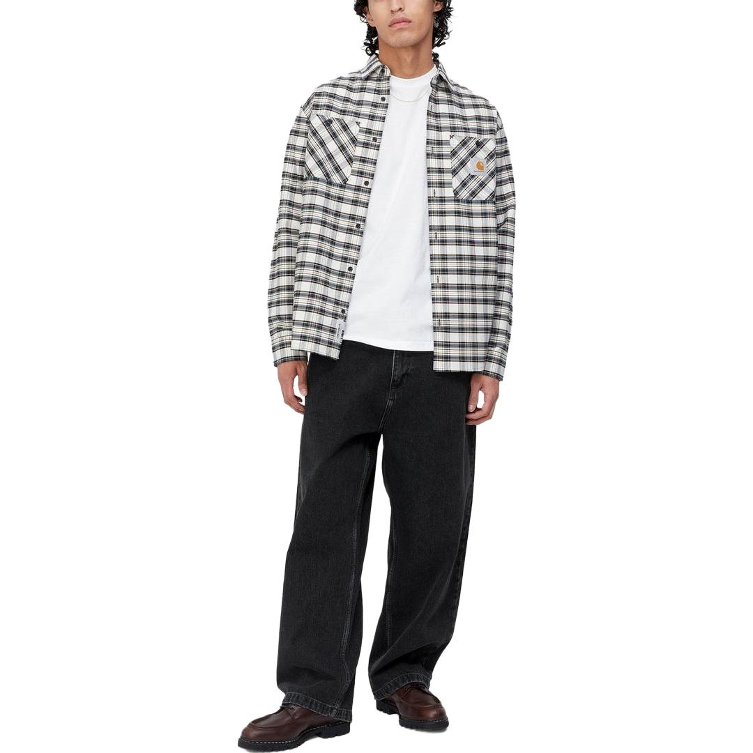 Shop Carhartt WIP SS23 MARINA Black Loose Fit Straight Leg Jeans Men I031246-89-06