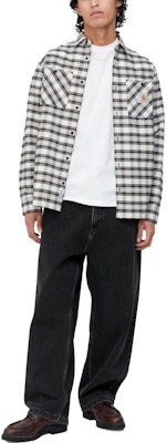 Carhartt WIP SS23 MARINA Black Loose Fit Straight Leg Jeans Men I031246-89-06 Shop Carhartt WIP SS23 MARINA Black Loose Fit Straight Leg Jeans Men I031246-89-06