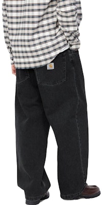 Carhartt WIP SS23 MARINA Black Loose Fit Straight Leg Jeans Men I031246-89-06 Details for Carhartt WIP SS23 MARINA Black Loose Fit Straight Leg Jeans Men I031246-89-06