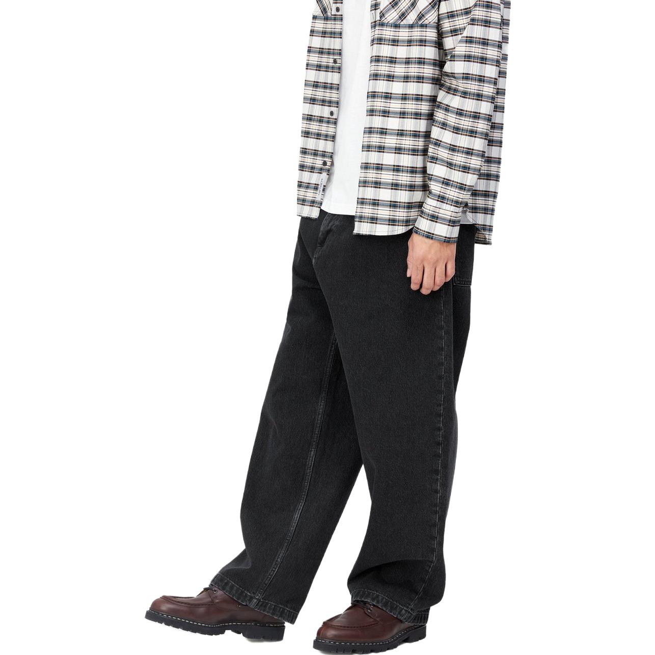 Sizing Carhartt WIP SS23 MARINA Black Loose Fit Straight Leg Jeans Men I031246-89-06