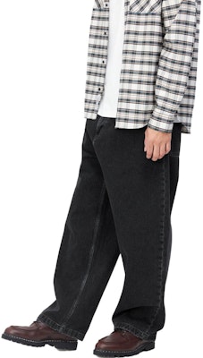 Carhartt WIP SS23 MARINA Black Loose Fit Straight Leg Jeans Men I031246-89-06 Sizing Carhartt WIP SS23 MARINA Black Loose Fit Straight Leg Jeans Men I031246-89-06