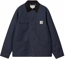 Carhartt WIP SS23 Michigan Chore Coat Winter Blue Casual Jacket. I015261-B89-01 Carhartt WIP SS23 Michigan Chore Coat Winter Blue Casual Jacket. I015261-B89-01